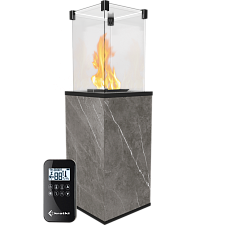 Газовый камин Kratki Patio/G31/37MBAR/Q/N/P/G Naturali Pietra Grey керамогранит пульт ДУ Kratki Patio/G31/37MBAR/Q/N/P/G Naturali Pietra Grey керамогранит пульт ДУ