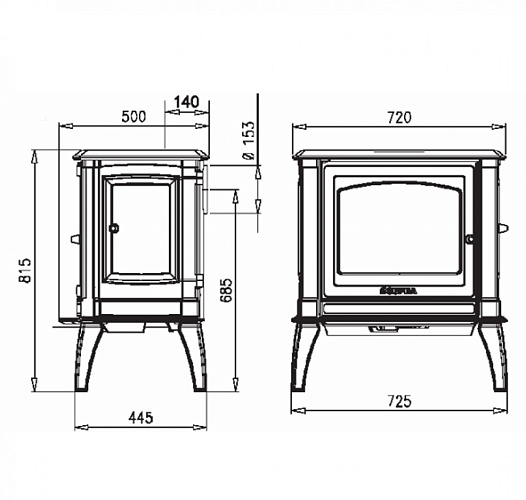 Чугунная печь VERCORS (Supra)_1 Чугунная печь VERCORS (Supra)_1