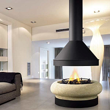 Камин Zeus, без стекла, черный (Traforart) Камин Zeus, без стекла, черный (Traforart)