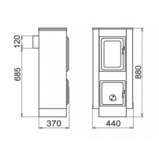 Печь MERANO, черный/черый (Thorma)_1 Печь MERANO, черный/черый (Thorma)_1