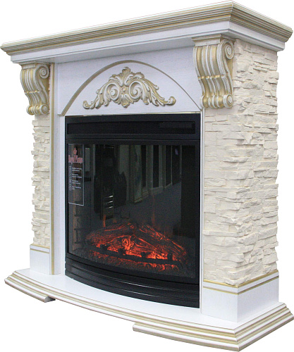 Royal Flame Rimini очаг Dioramic 28 LED FX cлоновая кость с патиной_1 Royal Flame Rimini очаг Dioramic 28 LED FX cлоновая кость с патиной_1