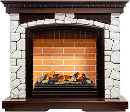 Каминокомплект Dimplex Glasgow очаг Cassette 600 LNH-INT (с дровами) темный дуб/белый Dimplex Glasgow очаг Cassette 600 LNH-INT (с дровами) темный дуб/белый