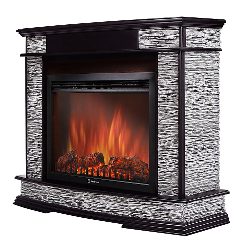 Каминокомплект:Очаг Electrolux EFP/P-2520LS,портал Scala 25 сланец скалистый белый, шпон тёмный дуб_0 Каминокомплект:Очаг Electrolux EFP/P-2520LS,портал Scala 25 сланец скалистый белый, шпон тёмный дуб_0