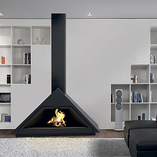 Камин Madrid, вертикальная центральная труба, черный (Traforart) Камин Madrid, вертикальная центральная труба, черный (Traforart)