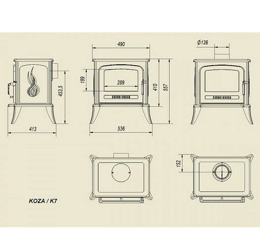 Печь-камин (буржуйка) Koza/K7_1 Печь-камин (буржуйка) Koza/K7_1