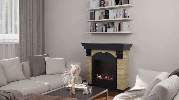 Firezo Dublin Венге, Сланец Белый_2 Firezo Dublin Венге, Сланец Белый_2