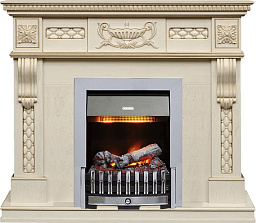 Каминокомплект Dimplex Corsica очаг Danville Chrome FB2 слоновая кость с патиной Dimplex Corsica очаг Danville Chrome FB2 слоновая кость с патиной
