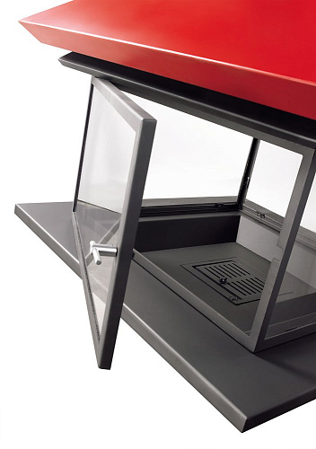 Камин Gaia, центральный, со стеклом RAL (Traforart)_2 Камин Gaia, центральный, со стеклом RAL (Traforart)_2