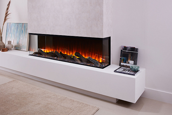 Трехсторонний электрокамин с обогревом BRITISH FIRES New Forest 1600 with Signature logs - 1600 мм_5 Трехсторонний электрокамин с обогревом BRITISH FIRES New Forest 1600 with Signature logs - 1600 мм_5