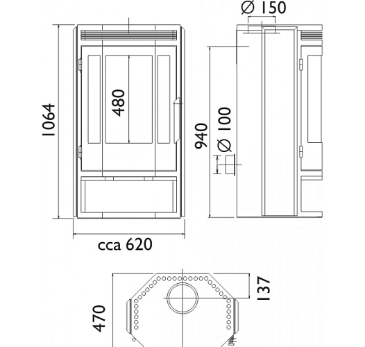 Печь-камин Baltik 8 тальк_1 Печь-камин Baltik 8 тальк_1