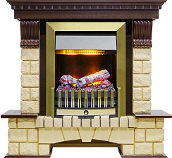 Каминокомплект Dimplex Pierre Luxe очаг Danville Antique Brass FB2 темный дуб/шампань Dimplex Pierre Luxe очаг Danville Antique Brass FB2 темный дуб/шампань