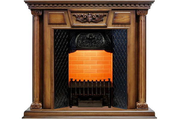 Dimplex Olympia белый дуб/патина с золотом/Кирпич_2 Dimplex Olympia белый дуб/патина с золотом/Кирпич_2