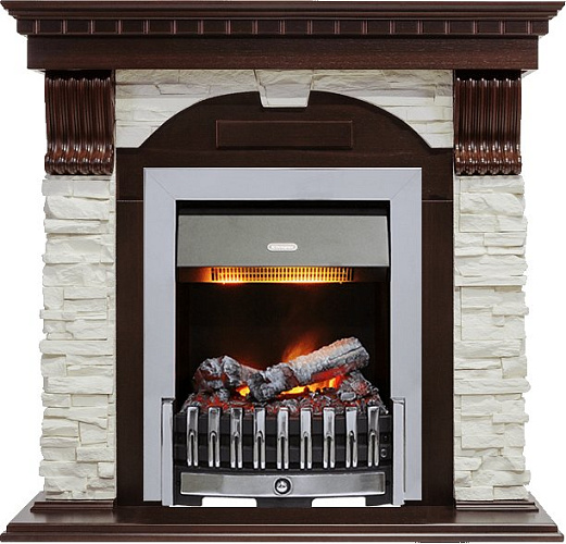 Dimplex Dublin очаг Danville Chrome FB2 темный дуб/сланец белый_0 Dimplex Dublin очаг Danville Chrome FB2 темный дуб/сланец белый_0