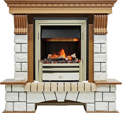 Каминокомплект Dimplex Pierre Luxe очаг Cavendish дуб/белый Dimplex Pierre Luxe очаг Cavendish дуб/белый