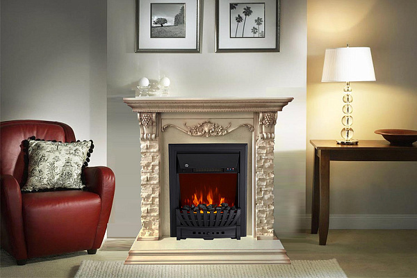 Royal Flame Adriana с очагом Aspen Black слоновая кость_2 Royal Flame Adriana с очагом Aspen Black слоновая кость_2
