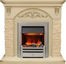 Каминокомплект Dimplex Bern очаг Chesford сланец крупный бежевый/алебастр темная патина Dimplex Bern очаг Chesford сланец крупный бежевый/алебастр темная патина