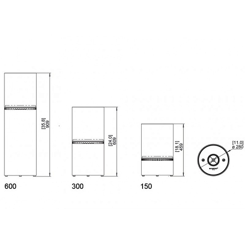 Ecosmart Fire Lighthouse 600 Black/CoreTen_3 Ecosmart Fire Lighthouse 600 Black/CoreTen_3