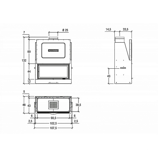 Каминная топка Piazzetta ma 263 sl_1 Каминная топка Piazzetta ma 263 sl_1