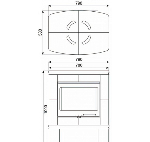 Contura смоланд, центральный, шоколад_1 Contura смоланд, центральный, шоколад_1