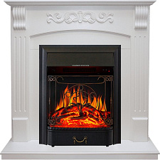 Каминокомплект Royal Flame Sorrento с очагом Majestic FX Black белый дуб Royal Flame Sorrento с очагом Majestic FX Black белый дуб