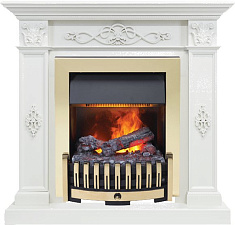 Каминокомплект Dimplex Derby очаг Danville Brass FB2 белый дуб Dimplex Derby очаг Danville Brass FB2 белый дуб