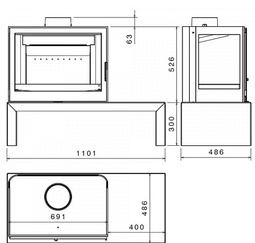 Чугунная печь L72 R+L (Liseo)_1 Чугунная печь L72 R+L (Liseo)_1