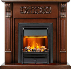 Каминокомплект Dimplex Venice очаг Brookline Black махагон коричневый антик Dimplex Venice очаг Brookline Black махагон коричневый антик