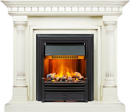 Каминокомплект Dimplex Dallas очаг Brookline Black слоновая кость с патиной Dimplex Dallas очаг Brookline Black слоновая кость с патиной