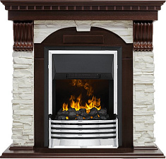 Каминокомплект Dimplex Dublin очаг Flagstaff темный дуб/сланец белый Dimplex Dublin очаг Flagstaff темный дуб/сланец белый