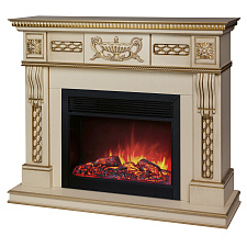 Электрический каминокомплект RealFlame Corsica WT очаг Moonblaze Deluxe белый дуб RealFlame Corsica WT очаг Moonblaze Deluxe белый дуб