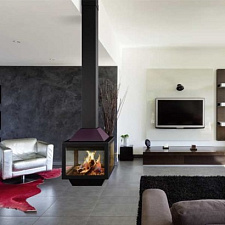 Камин Ariadna, серый, кожух RAL 5023 (Traforart) Камин Ariadna, серый, кожух RAL 5023 (Traforart)