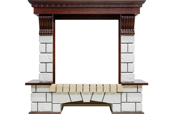 Dimplex Pierre Luxe очаг Albany темный дуб/белый_1 Dimplex Pierre Luxe очаг Albany темный дуб/белый_1