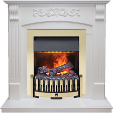 Каминокомплект Dimplex Sorrento очаг Danville Brass FB2 белый дуб Dimplex Sorrento очаг Danville Brass FB2 белый дуб