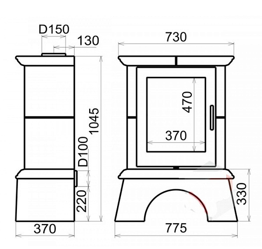 Печь LANDSHUT TOP сер./беж. (Thorma)_1 Печь LANDSHUT TOP сер./беж. (Thorma)_1
