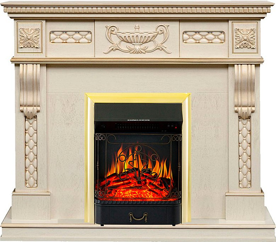 Royal Flame Corsica с очагом Majestic FX Brass слоновая кость с патиной_0 Royal Flame Corsica с очагом Majestic FX Brass слоновая кость с патиной_0