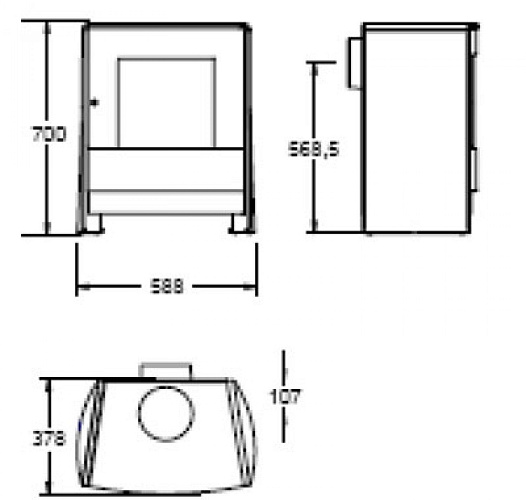Чугунная печь C23, графит (Efel/Nestor Martin)_1 Чугунная печь C23, графит (Efel/Nestor Martin)_1