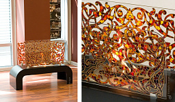 Аксессуар Bioteplo Витражное стекло для напольных каминов Bioteplo Витражное стекло для напольных каминов