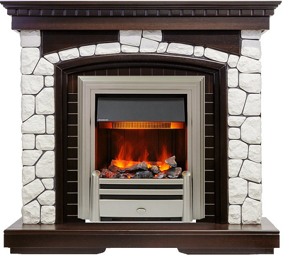 Dimplex Glasgow очаг Chesford темный дуб/белый_0 Dimplex Glasgow очаг Chesford темный дуб/белый_0