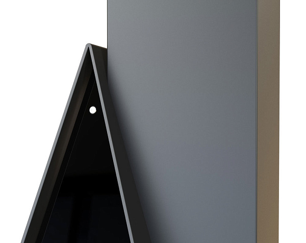 Камин Breda, фронтальный, верт.труба слева, чёрный (Traforart)_1 Камин Breda, фронтальный, верт.труба слева, чёрный (Traforart)_1