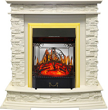 Каминокомплект Royal Flame Luzern с очагом Majestic FX M Brass слоновая кость Royal Flame Luzern с очагом Majestic FX M Brass слоновая кость