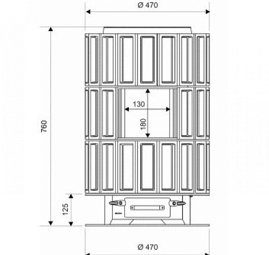 Печь VANIER низкая, оранжевый (Supra)_3 Печь VANIER низкая, оранжевый (Supra)_3
