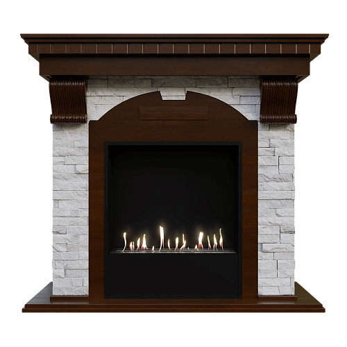 Firezo Dublin Темный дуб, Сланец белый_1 Firezo Dublin Темный дуб, Сланец белый_1