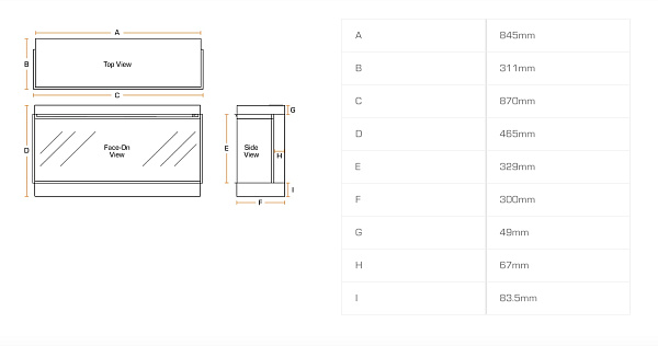 Трехсторонний электрокамин с обогревом BRITISH FIRES New Forest 870 with Signature logs - 870 мм_10 Трехсторонний электрокамин с обогревом BRITISH FIRES New Forest 870 with Signature logs - 870 мм_10