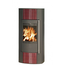 Печь-камин Turku 5 кафель бордо Печь-камин Turku 5 кафель бордо