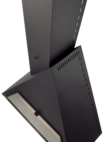 Камин Bilbao, фронтальный, со стеклом, труба слева, черный (Traforart)_2 Камин Bilbao, фронтальный, со стеклом, труба слева, черный (Traforart)_2