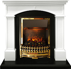 Каминокомплект Dimplex Langford очаг Atherton белый с черным Dimplex Langford очаг Atherton белый с черным