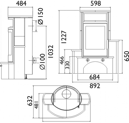 Печь-камин Polar 6 каскадный_1 Печь-камин Polar 6 каскадный_1