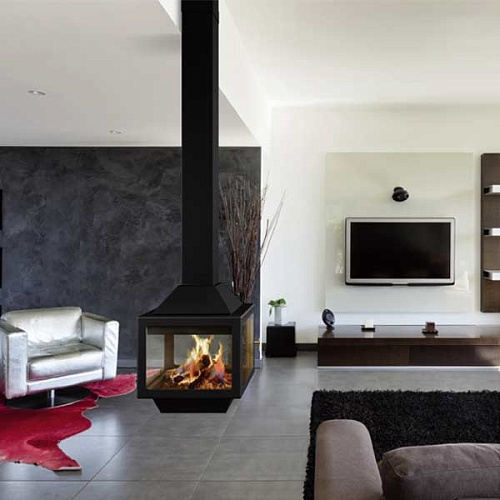 Камин Ariadna, центральный, подвесной, черный (Traforart)_0 Камин Ariadna, центральный, подвесной, черный (Traforart)_0