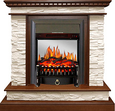 Каминокомплект Royal Flame Calgary с очагом Fobos FX M Black дуб/сланец белый Royal Flame Calgary с очагом Fobos FX M Black дуб/сланец белый