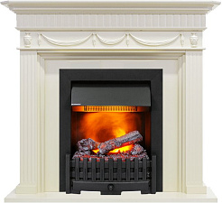 Каминокомплект Dimplex Corfu очаг Danville Black FB2 слоновая кость Dimplex Corfu очаг Danville Black FB2 слоновая кость